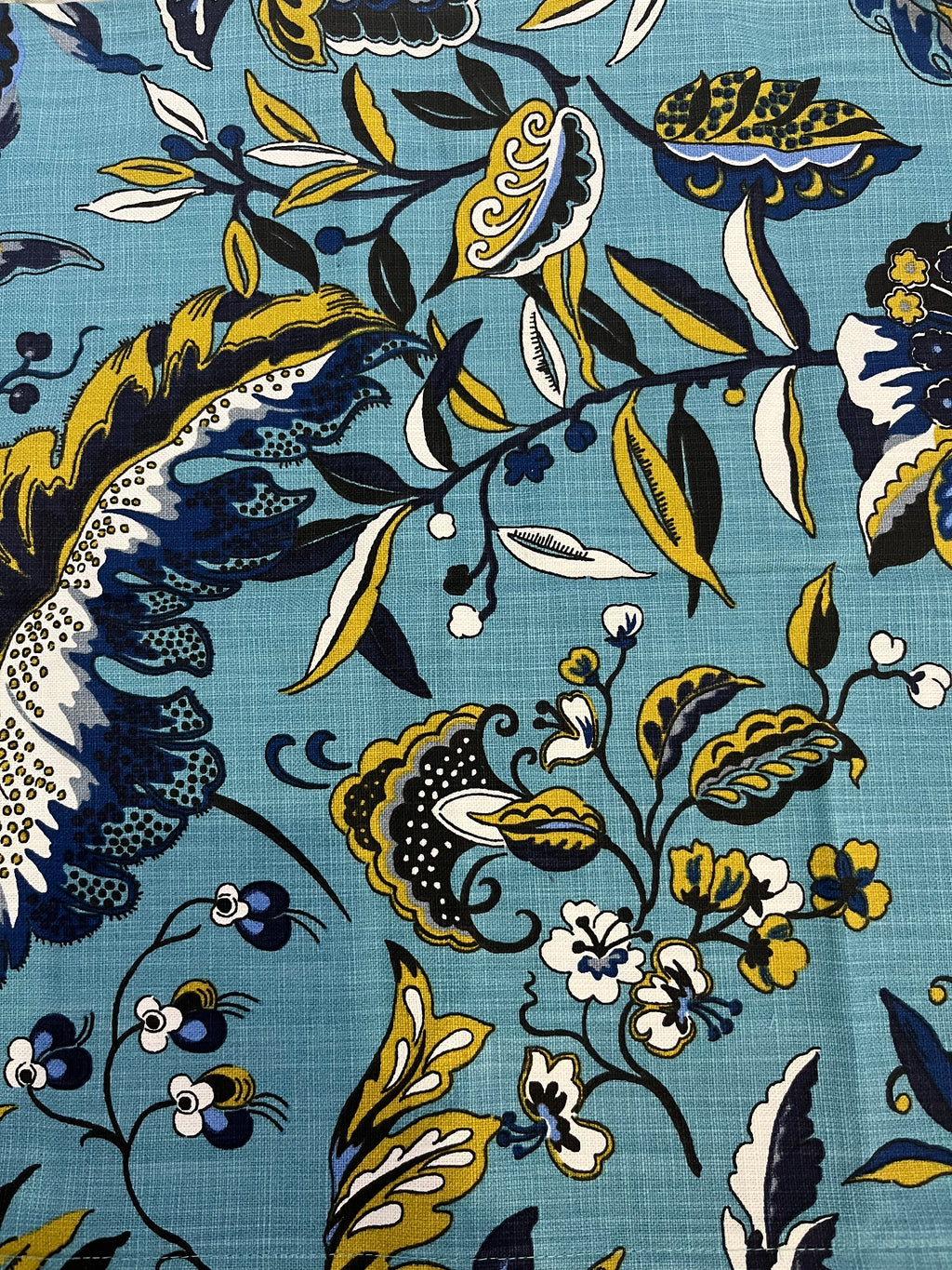 Jacobean Turquoise (heavy cotton) x2