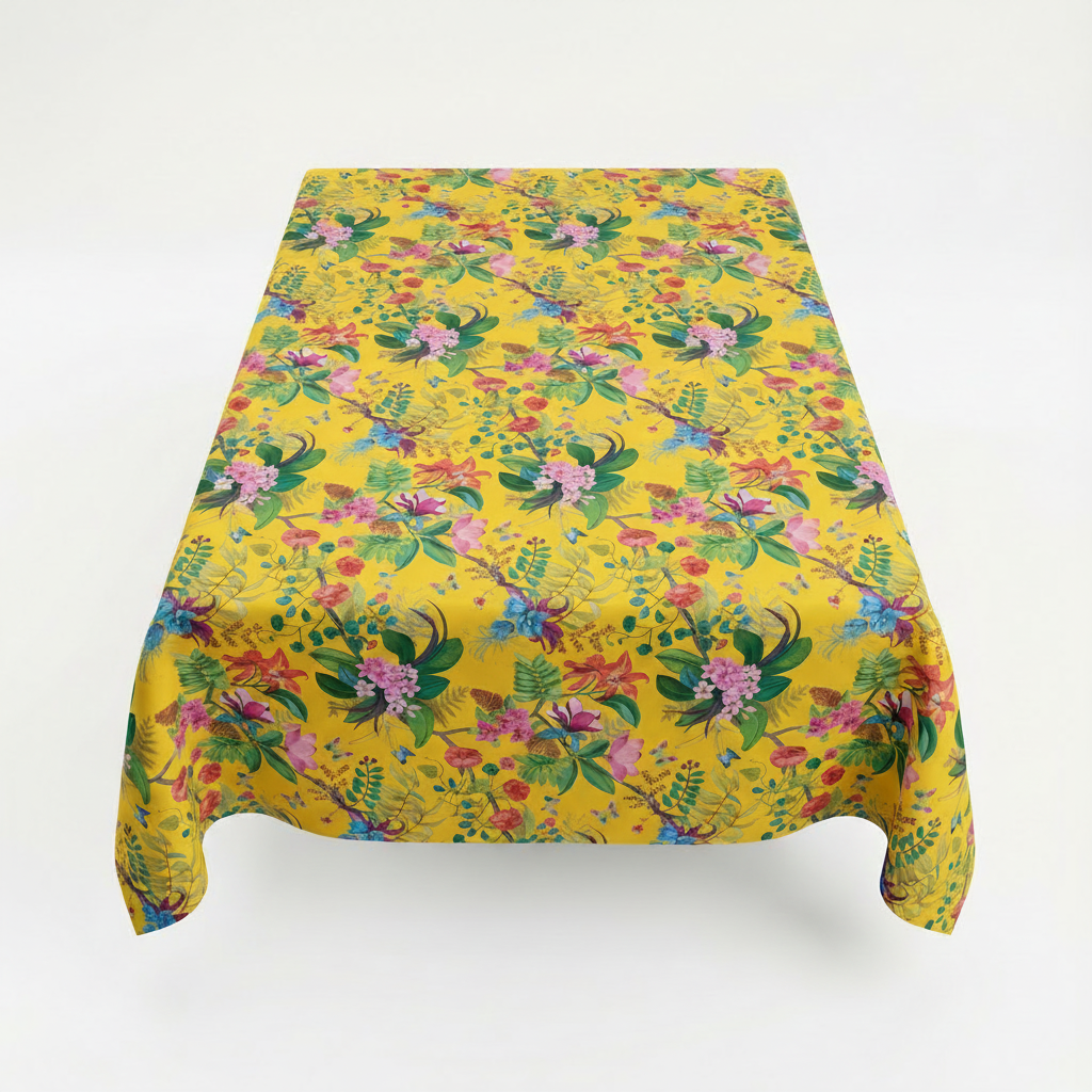 vibrant yellow tropical floral