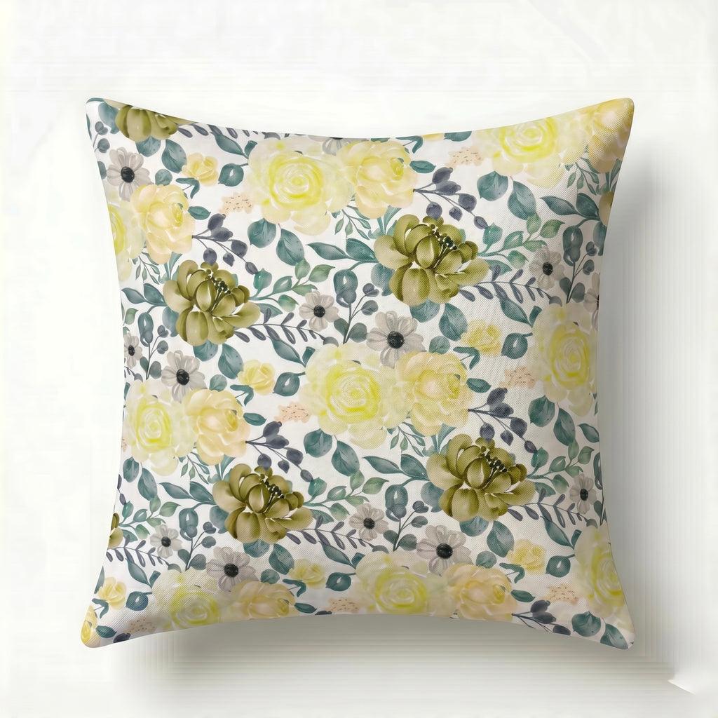 Floral Green (Basket Weave) x2