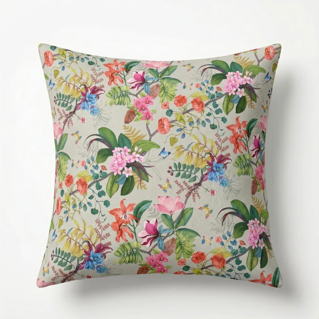 Grey tropical floral x2