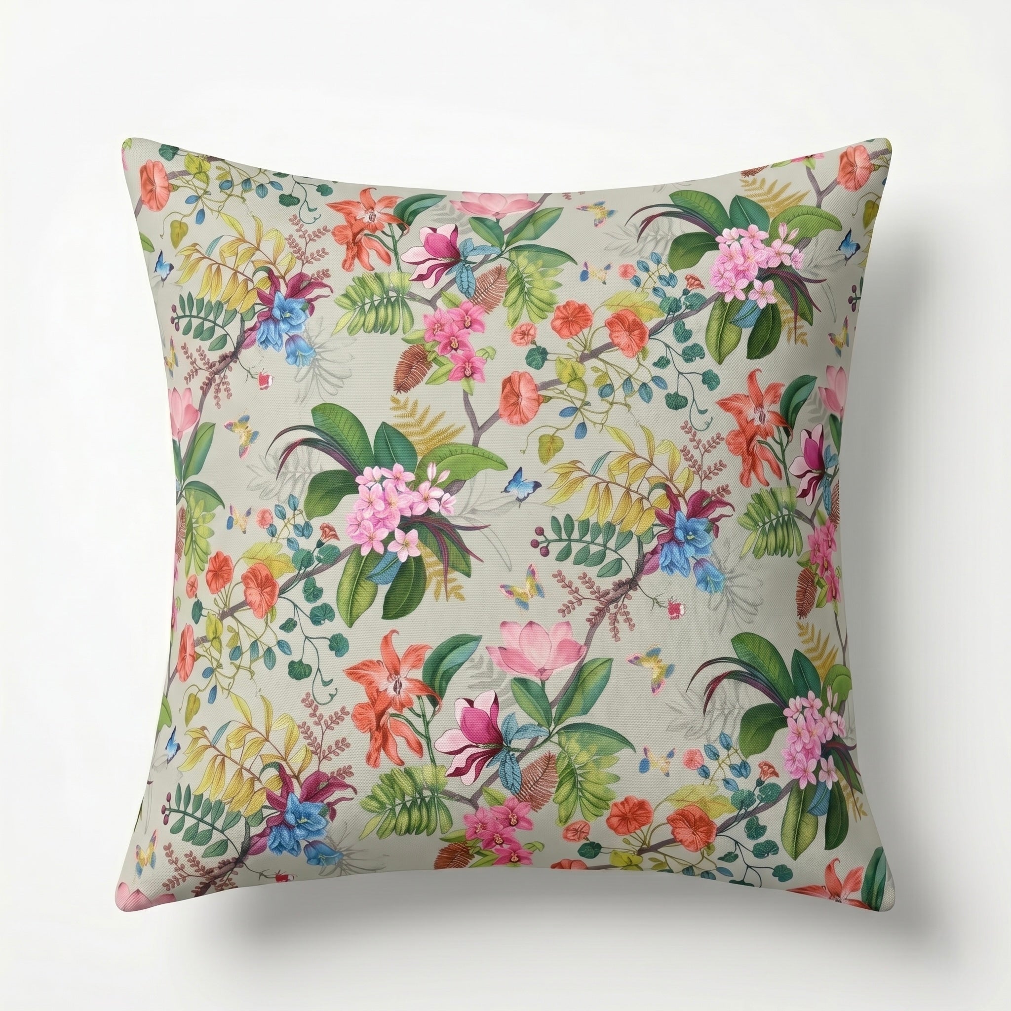 Grey tropical floral x2