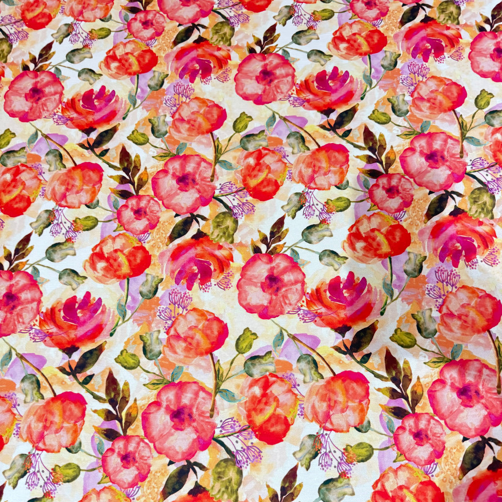 Floral brights basket weave