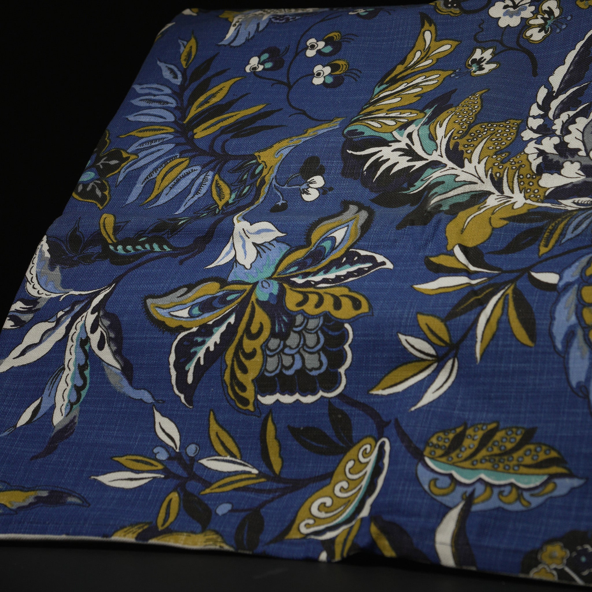 Jacobean navy heavy cotton