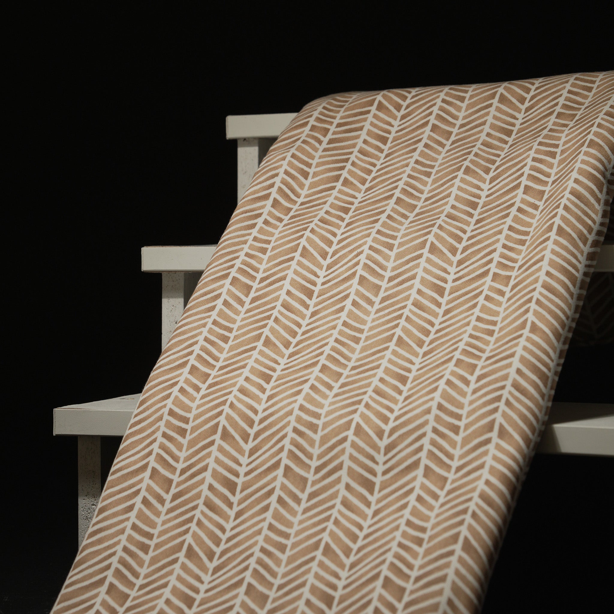Beige chevron cotton