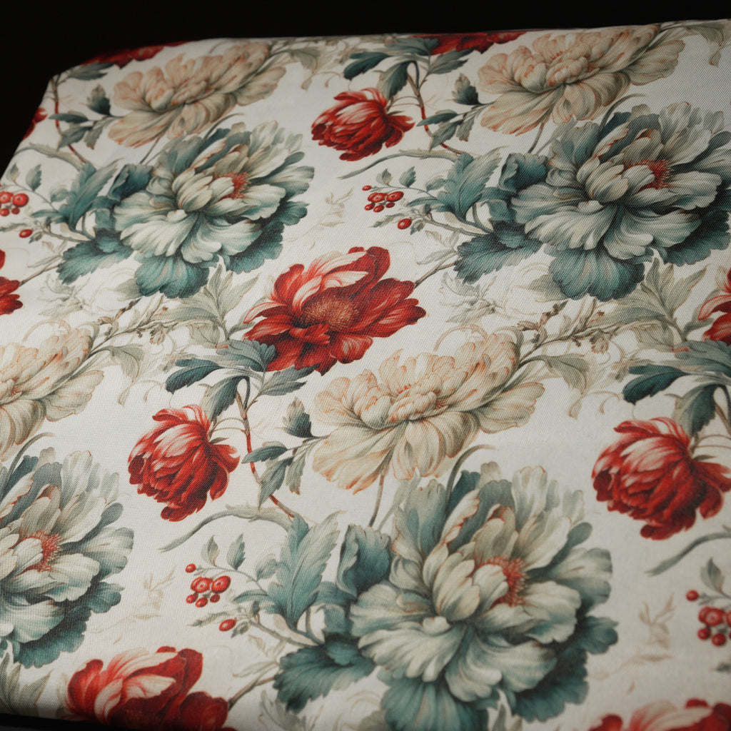 vintage peony white