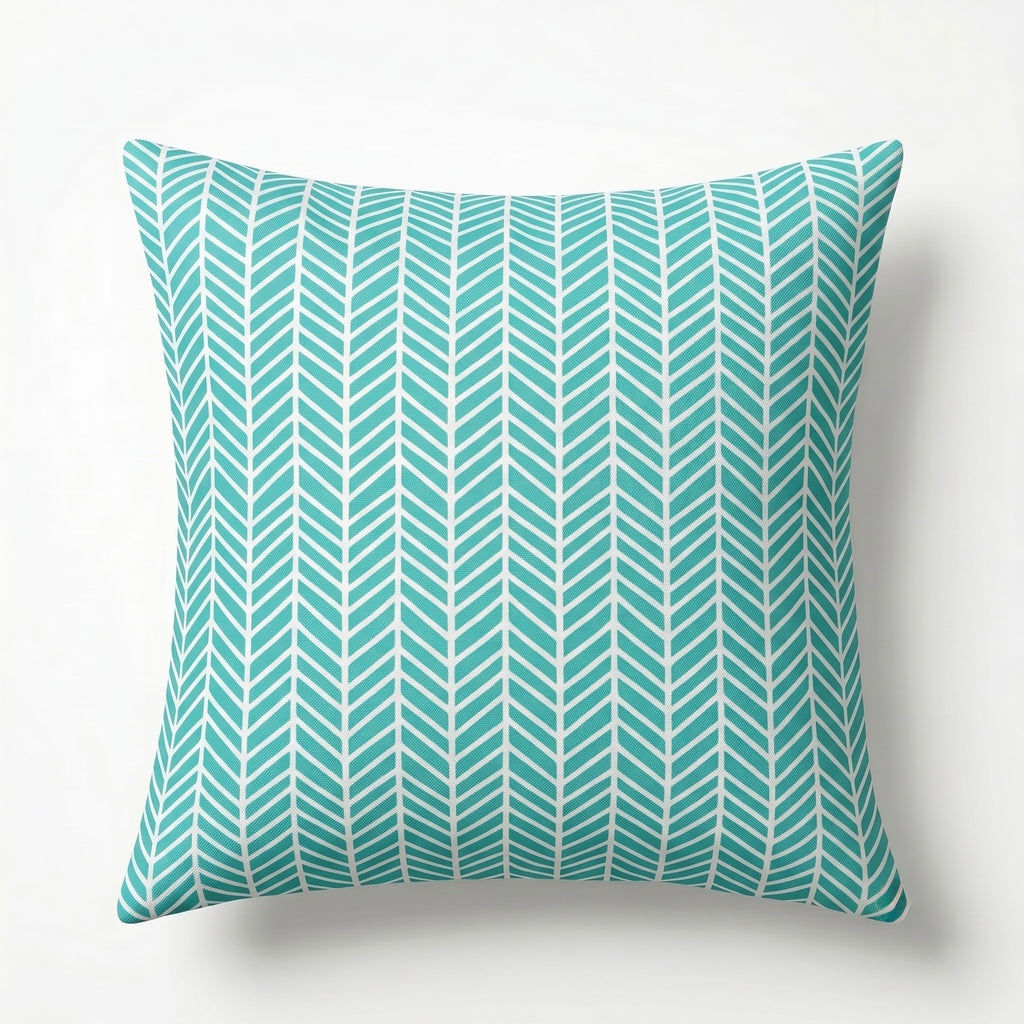 Teal Chevron Stripe (cotton)